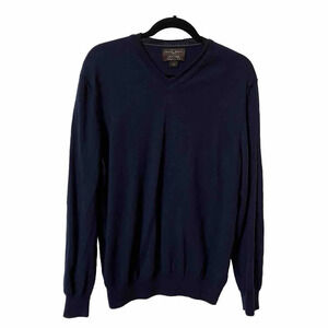 Black Brown 1826 Navy Blue 100% Merino Wool Fine Lightweight Knit Mens Sweater L